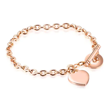 SKÆBNE, KÆRLIGHED Mærke Mode Metal Heart Charm Armbånd Armbånd til Kvinder Girl kæde i Guld farve Kvinders Smykker