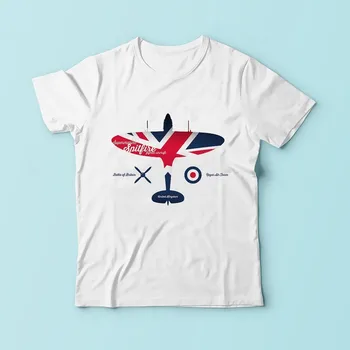 Slaget om Storbritannien Supermarine Spitfire battleplan t-shirt mænd 2018 nye hvide casual tshirt homme sublimation print t-shirt