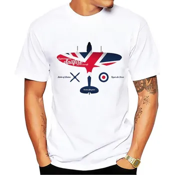 Slaget om Storbritannien Supermarine Spitfire battleplan t-shirt mænd 2018 nye hvide casual tshirt homme sublimation print t-shirt