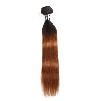 Slanke Ombre Brazilian Hår Lige 1B/30 1B/27 1B/99J menneskehår Weave Bundter Behandle To Tone Remy Hair 1 Stykke Weft Extensions