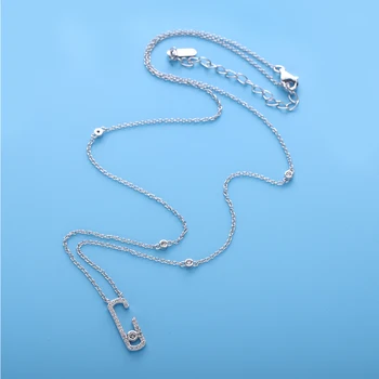 Slovecabin 925 Sterling Sølv Flytte Krystal Zircon Smykker Kvarts Autentisk Kæde Flytte Halskæde Kæder til Kvinder