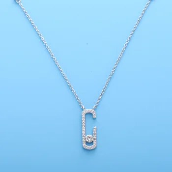 Slovecabin 925 Sterling Sølv Flytte Krystal Zircon Smykker Kvarts Autentisk Kæde Flytte Halskæde Kæder til Kvinder