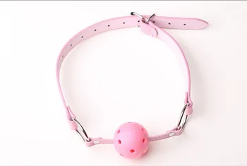 SM produkter,erotisk legetøj munden bolden skæve kvindelig oralsex stik,PU Læder Band Bold Mouth Gag,Oral Fikseret munden proppet