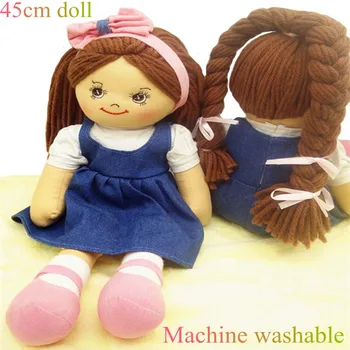 Smafes 18 tommer tvillinger dukke toy kludedukke baby født for piger med hår blød klud fyldt børn dukke bithday jul dukke gave