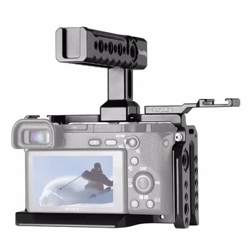 SmallRig A6500 Kamera Bur Kit til Sony A6500 Med Top Håndtag Kolde Sko Udvidelse Aluminium Dobbelt Bur 2081