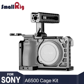 SmallRig A6500 Kamera Bur Kit til Sony A6500 Med Top Håndtag Kolde Sko Udvidelse Aluminium Dobbelt Bur 2081
