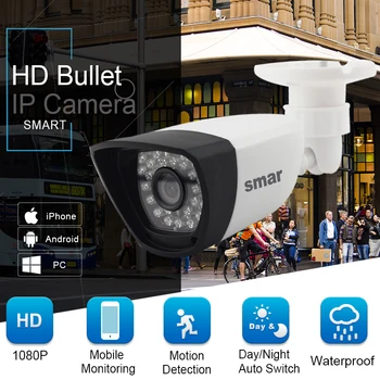 Smar 2MP IP Kamera Udendørs Vandtæt CCTV 1080P 15fps HD-Netværk Bullet Kamera 3,6 mm Linse IR-CUT Filter P2P Cloud Onvif Hot