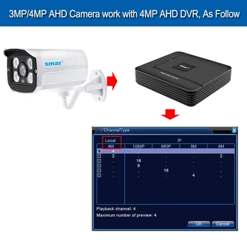 Smar Super CCTV HD 2560*1440 4MP AHD Kamera Udendørs Vandtæt Sikkerhed-Videoovervågning Kamera, 4 IR-Array Infrarøde Metal Sag