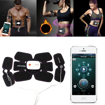Smart App Multi EMS Abdominal Muskel Træner Elektroniske Muskel Stimulator Exerciser Maskine Slankende Body Fitness Massage Passer til