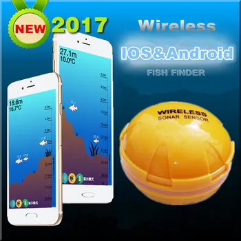 Smart phone fishfinder Trådløst Ekkolod fishfinder Dybde, Havet, Søen Fisk Opdage iOS Android App findfish smart sonar ekkolod