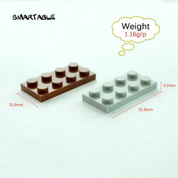Smartable Legetøj plade mursten 2X4 Kort byggesten DIY LOGO Legetøj Kompatibel Legoing minecrafted Legetøj 85pcs/masse