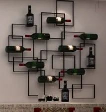 Smedejern vin frame væg. Red wine rack hængende vin