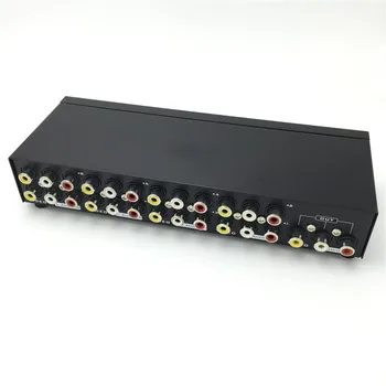 SmileMango 8 Ports 3 RCA Composite Video, Lyd AV Skifte Switcher Selector Boks 8 I 1 Ud af, 8x1 for HDTV LCD-Projektor, DVD