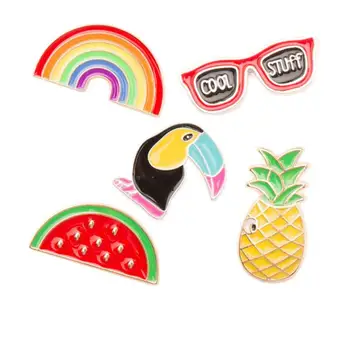 SMJEL Nye Tøj&Tilbehør Tegnefilm DIY Broche badge Rainbow Vandmelon, Ananas Eyesweyes Emalje Pins Badge Kvinder