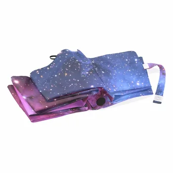 Smuk stjernehimmel Trykt Kvinder Paraply Mænd Tre Folde Mode Parasoller Anti-UV-Helt Automatisk Paraply Mandlige Paraguas