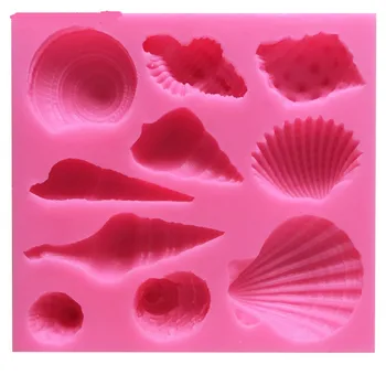 Smuk udsigt over Havet Shell Og Conch Form Silikone 3D-Formen, Køkkengrej, Spiseplads Bar Non-Stick Kage Udsmykning Fondant Sæbe Skimmel DIY Gave