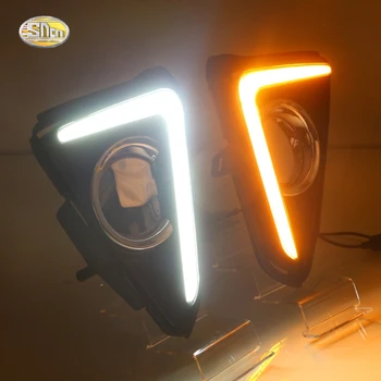 SNCN Kørelys for Toyota RAV 4 2016 2017 Fog lamp Cover Led kørelys kofanger lys gul dreje signal lys
