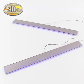 SNCN Vandtæt Akryl Bevægelige LED Velkommen Pedal Bil Scuff Plate Pedal Dør Karmen Til Infiniti QX50 2013