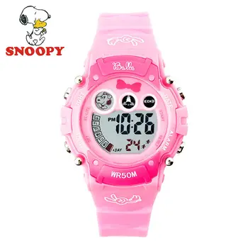 Snoopy Børn Se Børn Ser Cool Søde Digitale Armbåndsure Piger Sport Læder ur