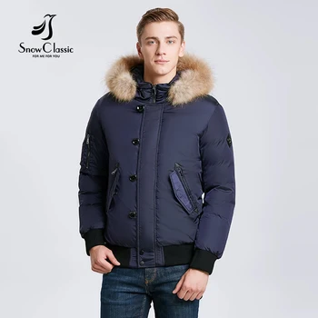 Snowclassic 2018 vinter mænds jakke hår fortykkelse varm mode business casual porter del af store m af vind 17533