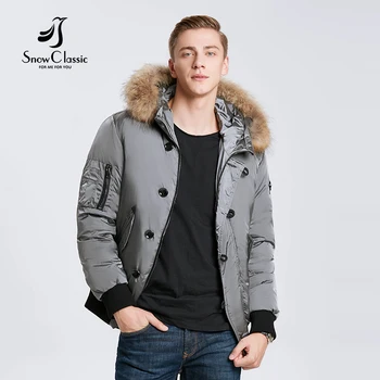 Snowclassic 2018 vinter mænds jakke hår fortykkelse varm mode business casual porter del af store m af vind 17533