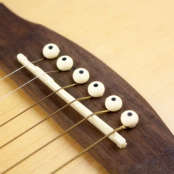 SOACH 12pcs/masse Folkemusik guitar streng søm naglet harpe-strenge kegle kolonne hale kegle-pin-hvid sort musikinstrumenter tilbehør