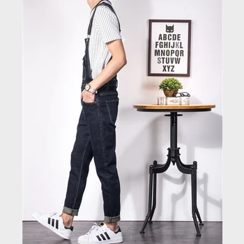 Sokotoo Mænds casual slim pocket denim overalls overalls Mandlige seler jumpsuits Plus size jeans
