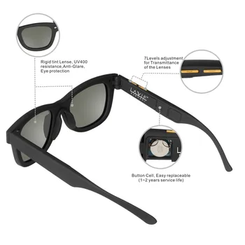 Solbriller med Variabel Elektronisk Farvetone Kontrol Solbriller Mænd Polariserede Solbriller til Kvinder, der Rejser Kørsel Shopping Party