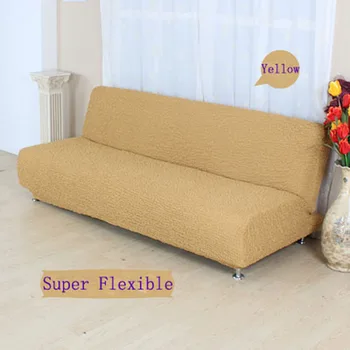 Solid farve fortykkelse elastisk alle, der er omfattet universal-non-slip høj kvalitet, der kan tilpasses, sofa dækning Uden armlæn
