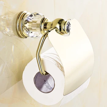 Solid Messing-Krystal Badeværelse Tilbehør Sæt polske Udfør Guld Badeværelse Hardware, der er Europa Antikke Badeværelse Produkter ST1