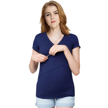 Sommer Fashion Bomuld Barsel Sygepleje T-shirt Amning Top Tees Tøj Til Gravide Kvinder Graviditet Sygeplejerske Bære 2017 Ny