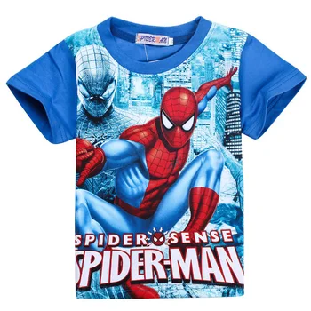 Sommer for Børn Tøj Spiderman t-shirt Kort Ærme T-Shirt Batman V Superman Film Udskrivning Drenge Tøj, t-shirts