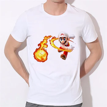 Sommeren Super Mario Designer T-Shirts boy ' s udskrivning af Mario T-shirt med O-Hals, Korte Ærmer Mode Mænd T-shirts, Skjorter 37N-4#