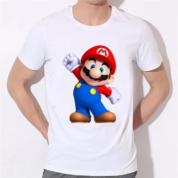 Sommeren Super Mario Designer T-Shirts boy ' s udskrivning af Mario T-shirt med O-Hals, Korte Ærmer Mode Mænd T-shirts, Skjorter 37N-4#