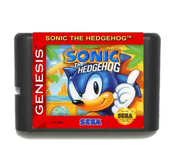 Sonic The Hedgehog 1 Spil Patron, 16 bit MD Spillet Kort Med en Retail Box Til Sega Mega Drive