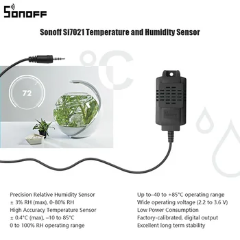 Sonoff TH10/16 Smart Wifi Skifte Home Automation Kit + Si7021/AM2301 Temperatur Luftfugtighed Sensor Arbejder Med Alexa, Google Startside