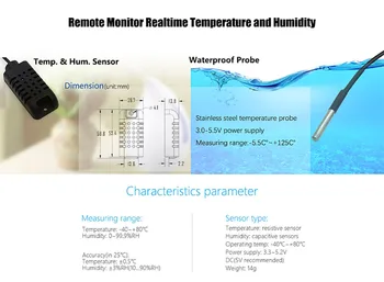 Sonoff TH10/16 Smart Wifi Skifte Home Automation Kit + Si7021/AM2301 Temperatur Luftfugtighed Sensor Arbejder Med Alexa, Google Startside