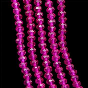 Sort Farver 4*6mm 100pcs Rondelle Østrig facetteret Krystal Glas Perler Løs Spacer Runde Perler til levering DIY armbånd Smykker