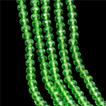 Sort Farver 4*6mm 100pcs Rondelle Østrig facetteret Krystal Glas Perler Løs Spacer Runde Perler til levering DIY armbånd Smykker