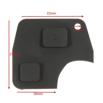 Sort Fjernbetjening Key Fob Tilfælde Gummi Pad 2-Knappen Repair Kit For Toyota /Rav4 /Corolla /Yaris