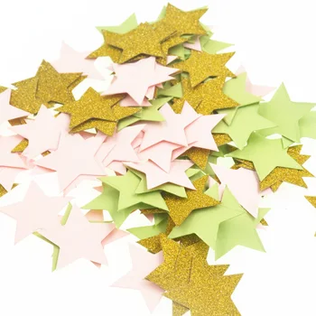 Sort Guld Tabel Konfetti Glitter Papir Prikker Konfetti Cirkler til Jul, Bryllup, Bord og Fest Dekoration