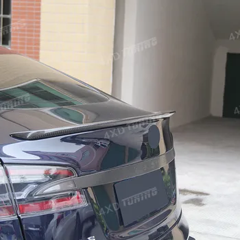 Sort højglans Finish For Tesla Model S Carbon hækspoiler Model S Carbon Fiber Bageste Spoiler Bag bagklappen Fløj Sedan 2012 - UP