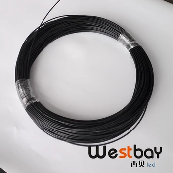 Sort PE plast, fiber, fast kerne fiber ende Indre glød 1,5 mm optisk fiber kabel med sort jakke til DIY fiberoptisk lys