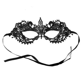 Sort Retro Sexy Lace Eye Mask Maskerade forklædning Tilbehør