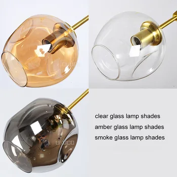 Sort Retro Vedhæng Lys Inventar Til Stue Spisestue Glas Bolden Nuancer Hængende Lampe Justerbar Vinkel Og Restaurant