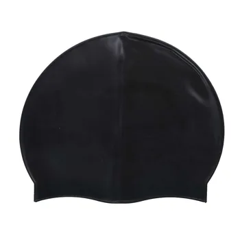 Sort Slidstærkt Stilfulde, Sporty Latex Badehætte Hat