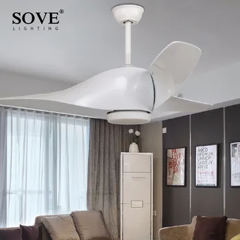 SOVE Brun Vintage Loft Ventilator Med Lys Fjernbetjening Ventilador De Techo 220 Volt Soveværelse Loft Lys Ventilator-Lampe LED-Pærer