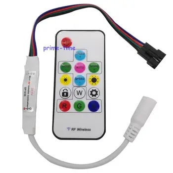 SP103E Mini Digital Controller med WS2801 14 Nøgler RF-Trådløs Fjernbetjening 2048 Pixels arbejde med dc 5 v WS2801 Pixel LED Strip