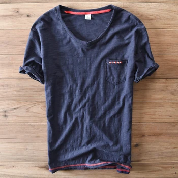 Spanien Stil, Unikt Design, Kort-Langærmet V-Neck Bomuld T-Shirt Mænd Brand Casual Tøj Til Mænd T-Shirt Sommer Mode Tshirt Camisa