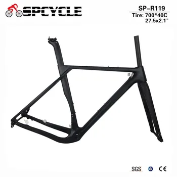 Spcycle 2018 Nye Model Carbon Road MTB Grus Cykel Stel Full Carbon Grus cykelstellet Cyclocross Disc Road Bike Frameset